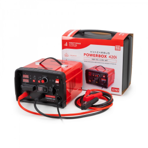 # Инверторное пуско-зарядное устройство KVAZARRUS PowerBox 420i с таймером и пластиковым кейсом - идеальный выбор для сварочного оборудования!