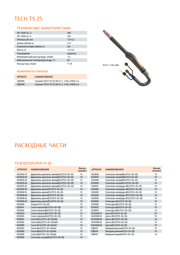 # Сварочная горелка Сварог TECH TS 25 4М Ж/О — надежный инструмент для качественной сварки!