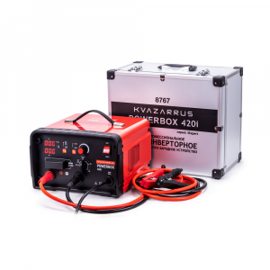 # Инверторное пуско-зарядное устройство KVAZARRUS PowerBox 420i: Компактный алюминиевый кейс с таймером для сварочного оборудования