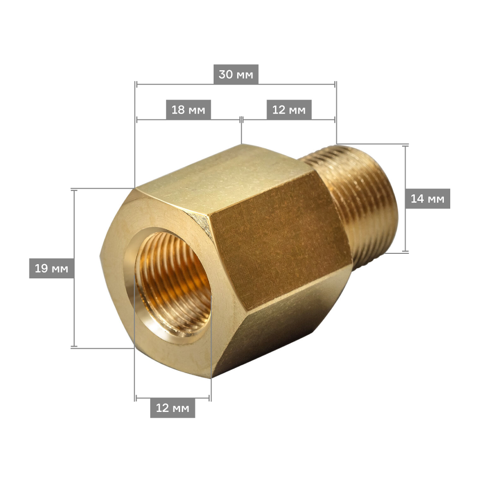 # Переходник M14x1 - M12x1 DAB1412 (Артикул: 070.100.052) - идеальное решение для вашего проекта!